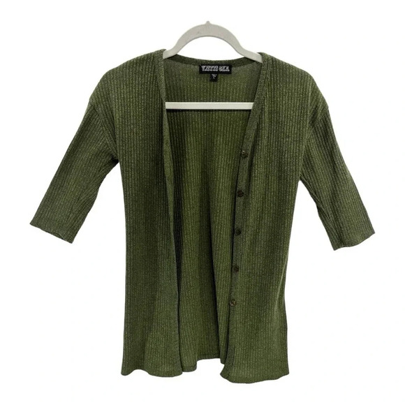 Trixxa Girl Green Girls Cardigan‎ Size Large - Picture 1 of 6